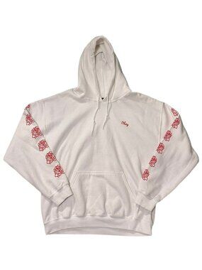 Obey Mira Rosa White & Red Hoodie, US Women L